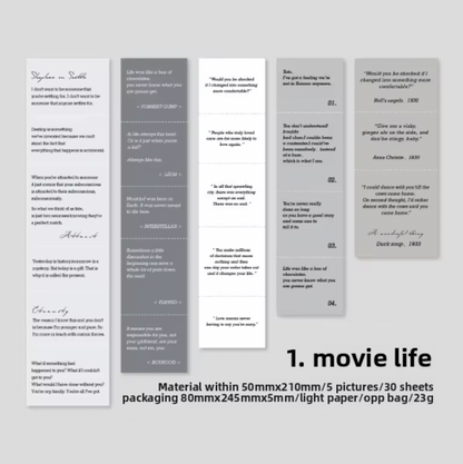 30 Papeles de colores con texto