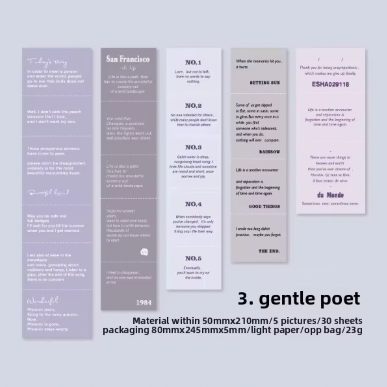 30 Papeles de colores con texto