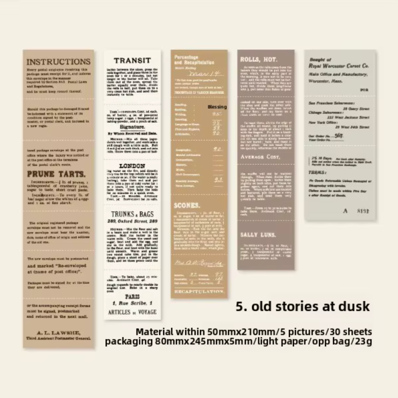 30 Papeles de colores con texto