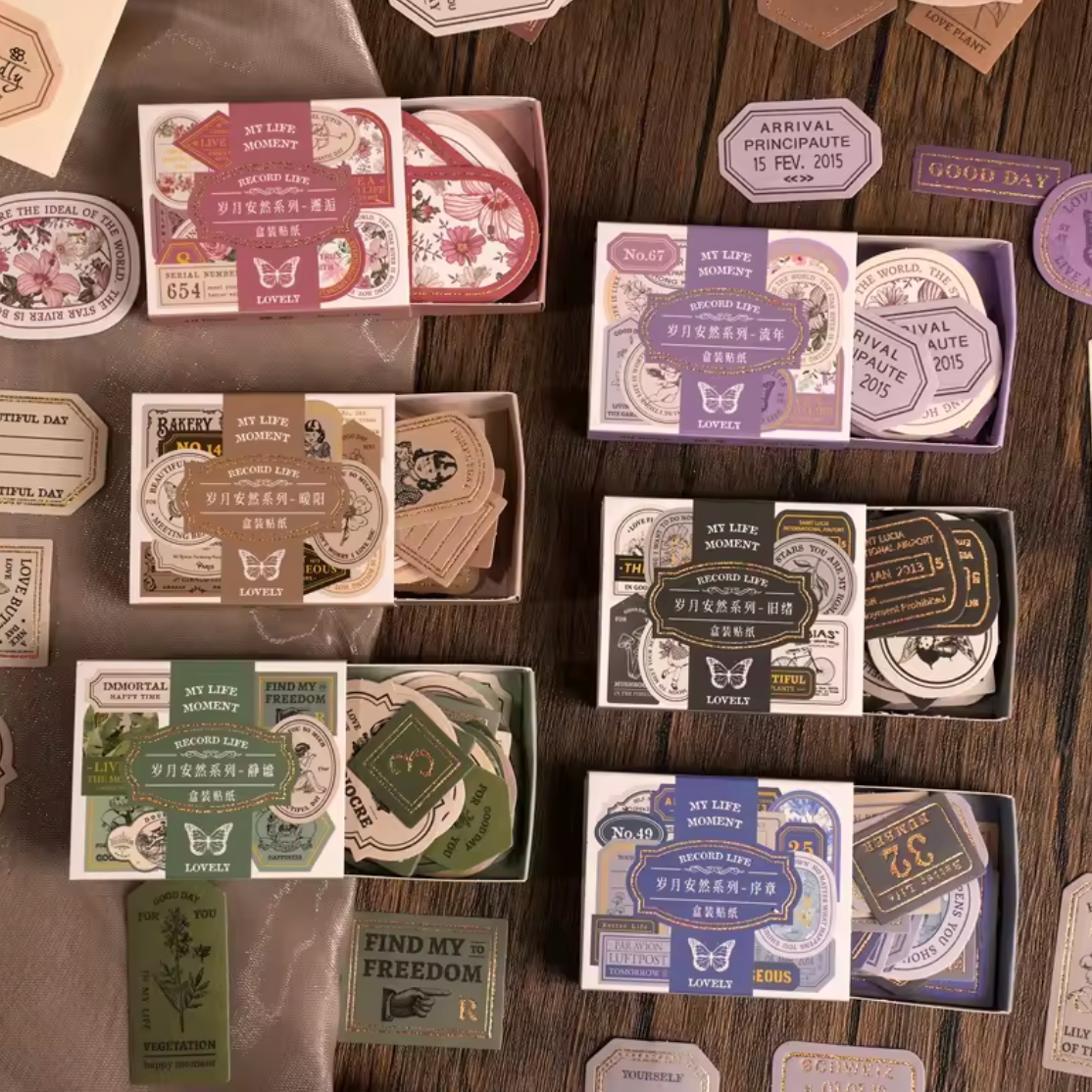 Cajita de Stickers con foil