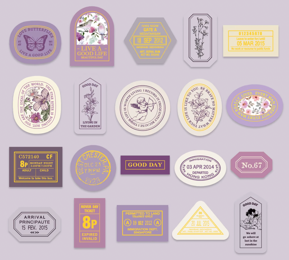 Cajita de Stickers con foil