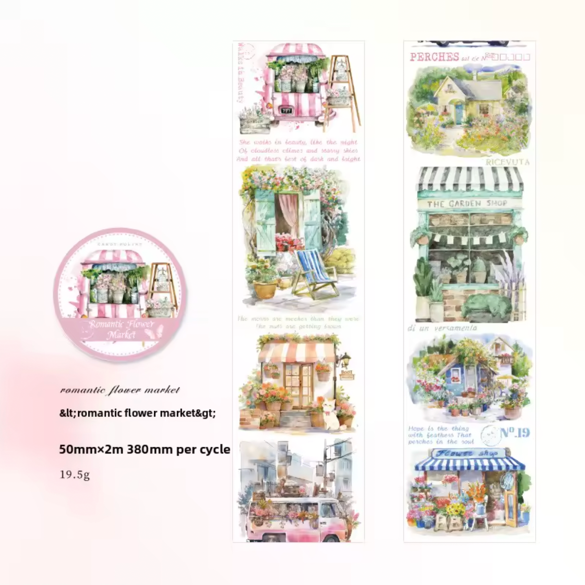 6 Washi Tapes Heart Warming