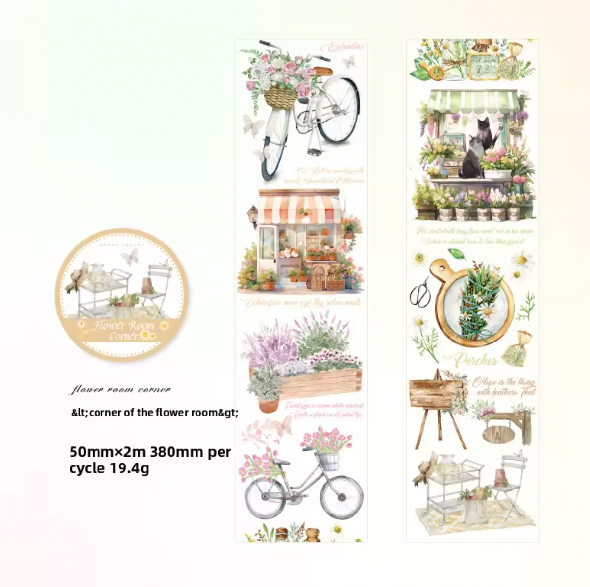 6 Washi Tapes Heart Warming