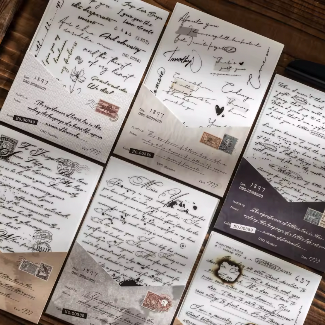 2 Hojas Transfer Cartas & Texto