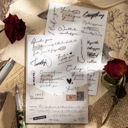 2 Hojas Transfer Cartas & Texto