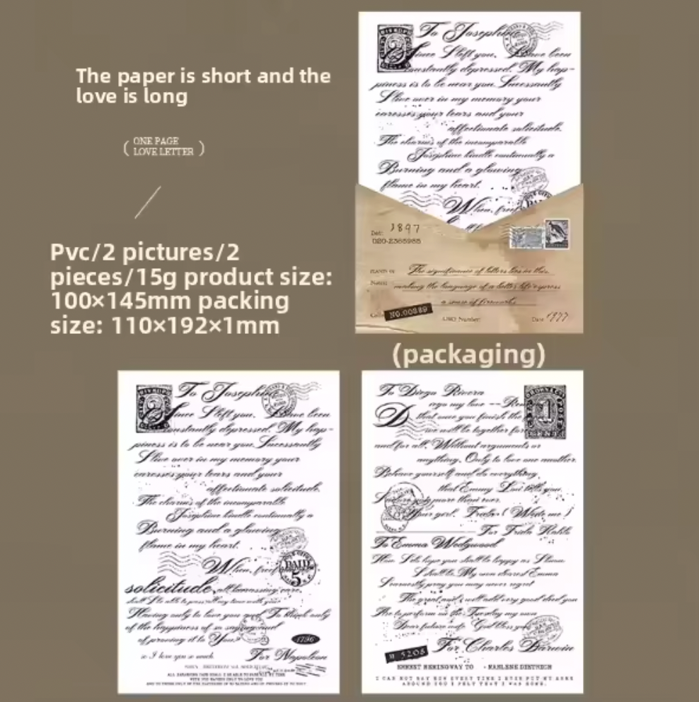 2 Hojas Transfer Cartas & Texto