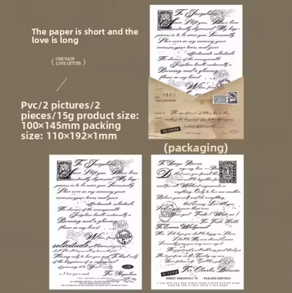 2 Hojas Transfer Cartas & Texto