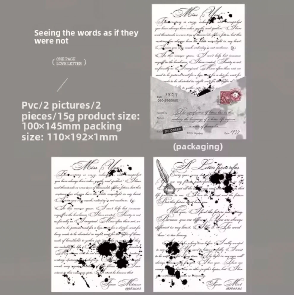 2 Hojas Transfer Cartas & Texto