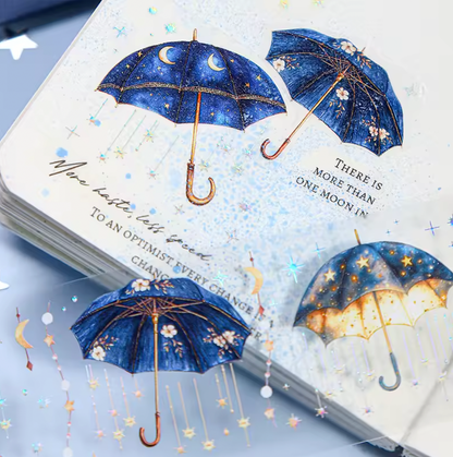 Washi Tape Paraguas con foil holografico