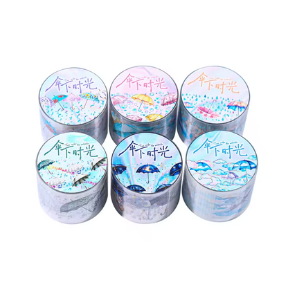 Washi Tape Paraguas con foil holografico