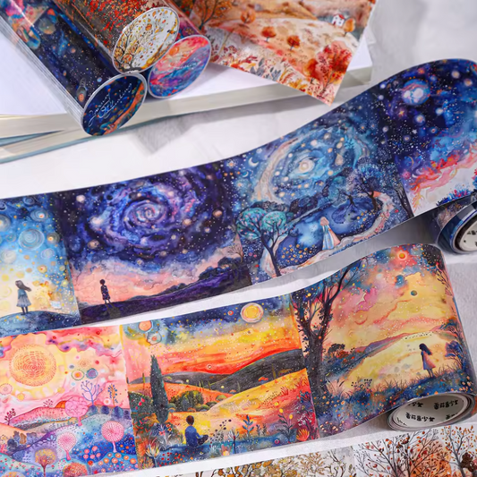 6 Washi tapes anchos Paisajes & ciudades