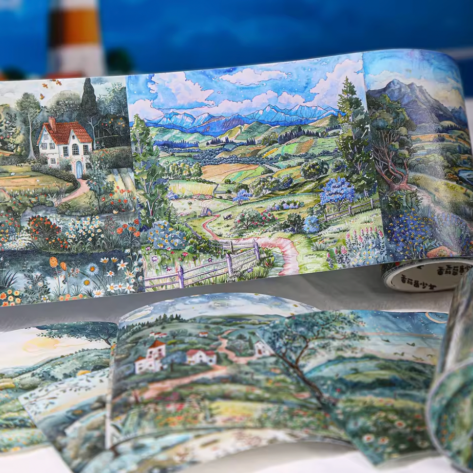 6 Washi tapes anchos Paisajes & ciudades