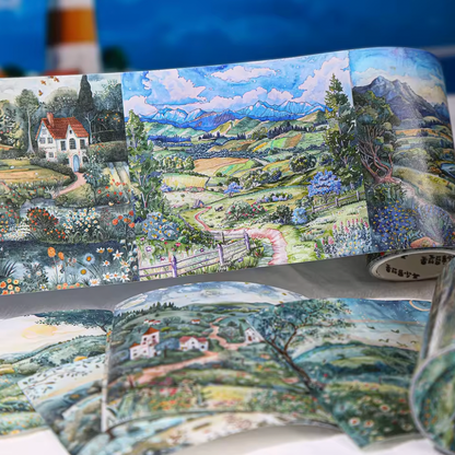 6 Washi tapes anchos Paisajes & ciudades