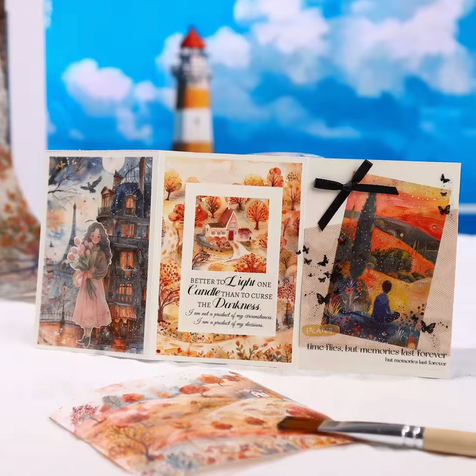 6 Washi tapes anchos Paisajes & ciudades