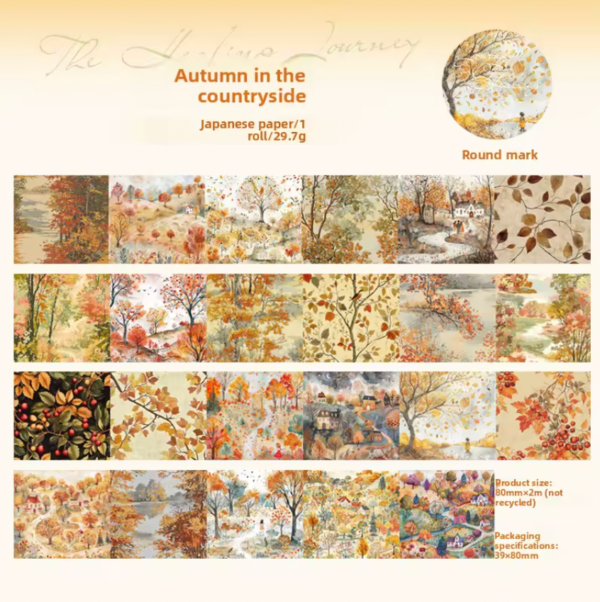 6 Washi tapes anchos Paisajes & ciudades