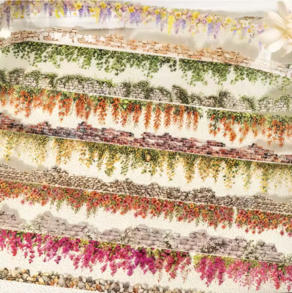 Washi Tape Ancho Flores & paredes