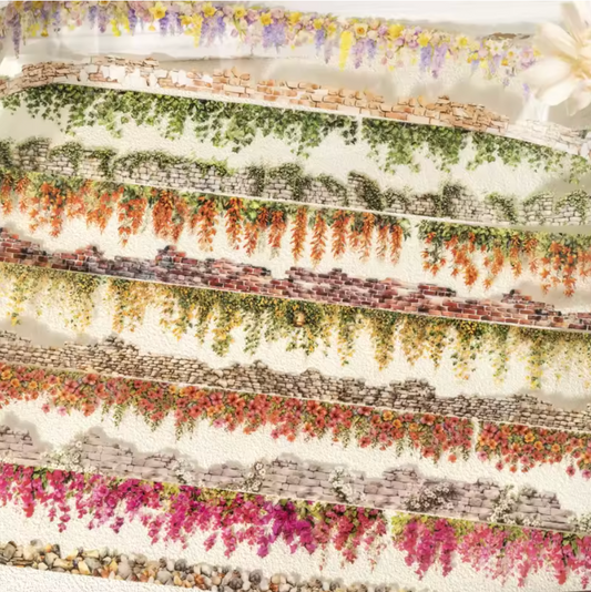 Washi Tape Ancho Flores & paredes