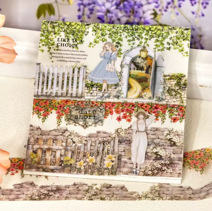 Washi Tape Ancho Flores & paredes