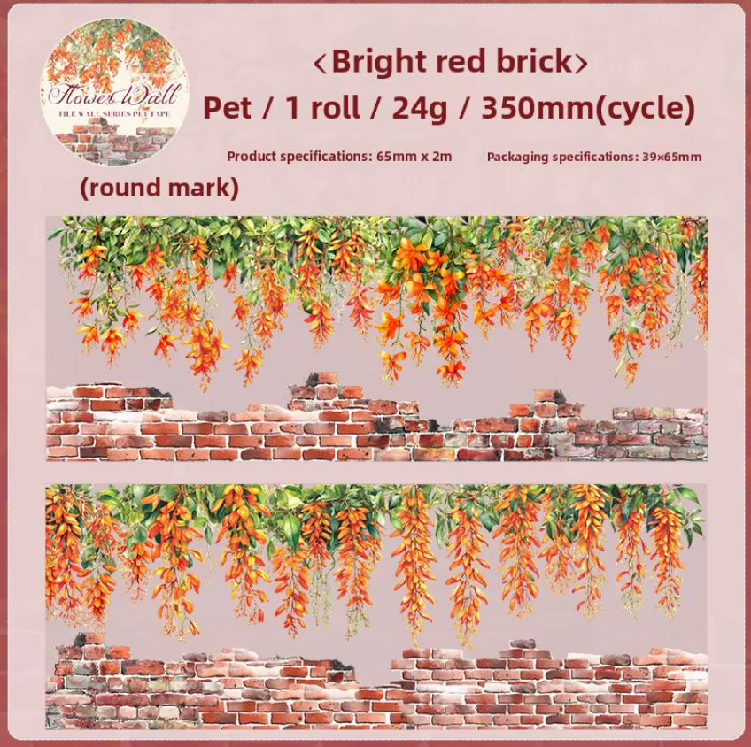 Washi Tape Ancho Flores & paredes