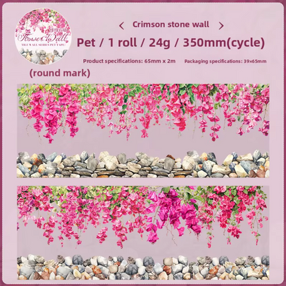 Washi Tape Ancho Flores & paredes