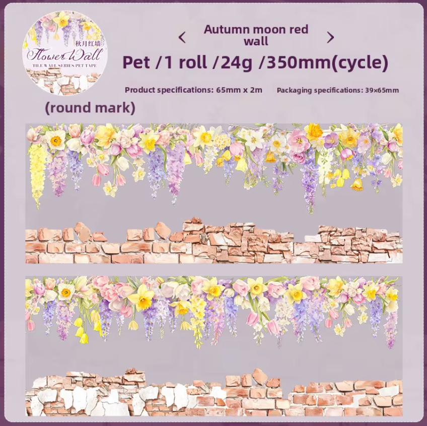 Washi Tape Ancho Flores & paredes