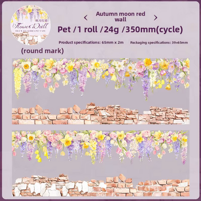 Washi Tape Ancho Flores & paredes