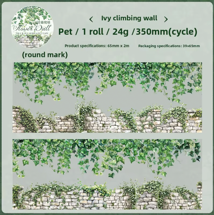 Washi Tape Ancho Flores & paredes