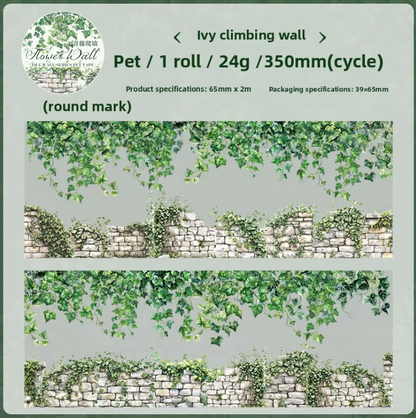 Washi Tape Ancho Flores & paredes