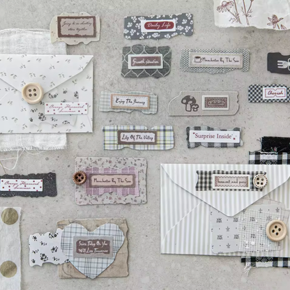 50 Stickers Recortes palabras - Varios colores