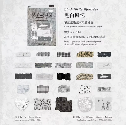 50 Stickers Recortes palabras - Varios colores