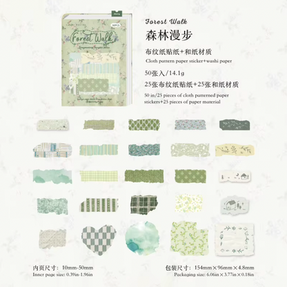 50 Stickers Recortes palabras - Varios colores