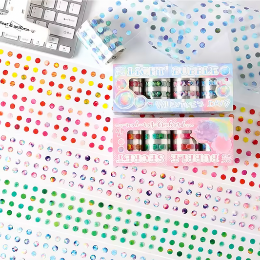 Paquete de 4 rollos de stickers puntitos