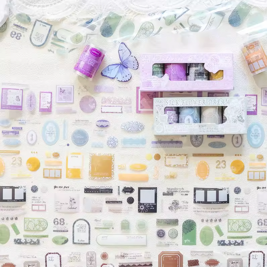 Paquete de 4 rollos de stickers Silk Rhyme