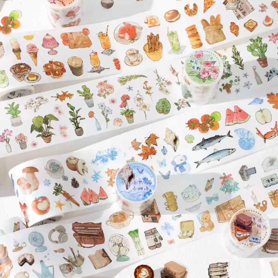 Rollo de Stickers Comida
