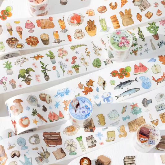 Rollo de Stickers Comida