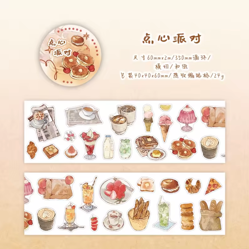 Rollo de Stickers Comida