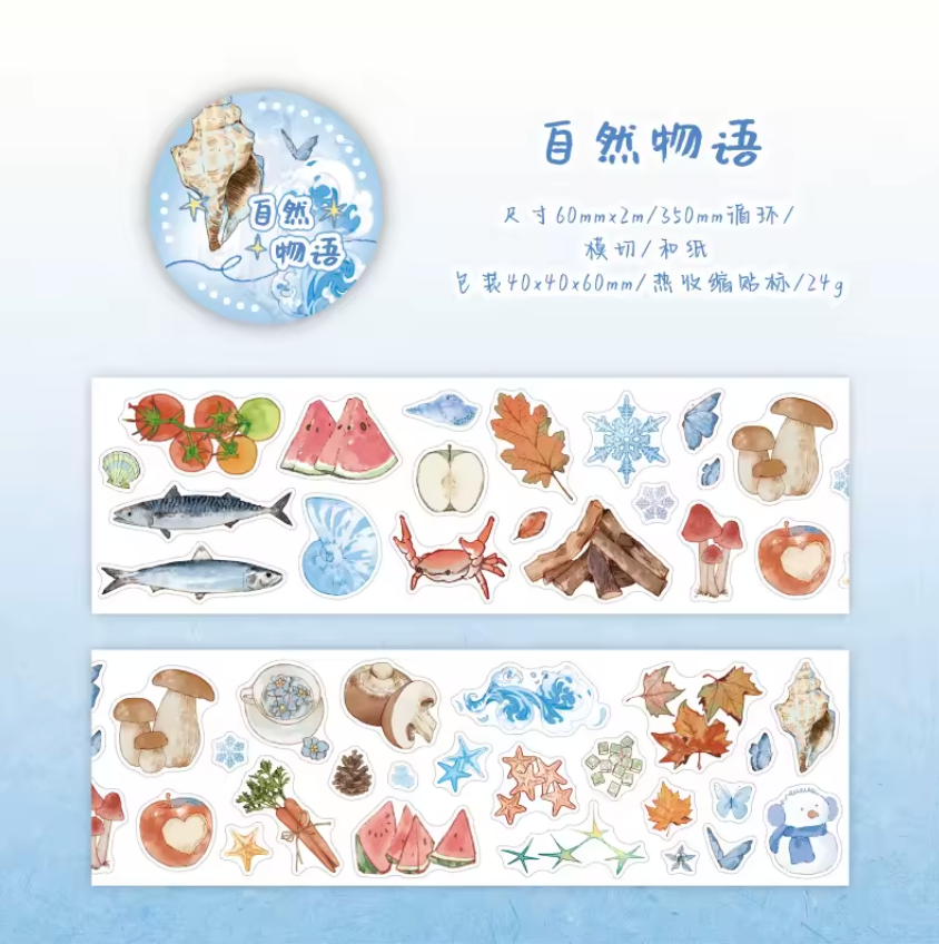 Rollo de Stickers Comida