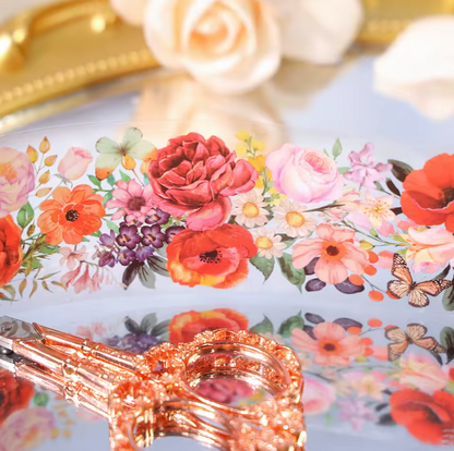 Washi Tape Ancho Flores del campo