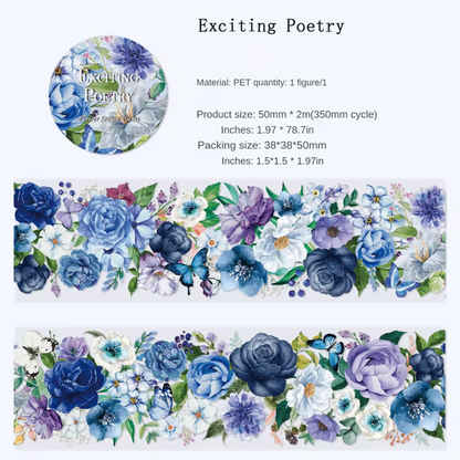 Washi Tape Ancho Flores del campo