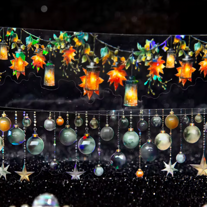 Washi Tape Ancho Luces Holografico