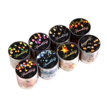Washi Tape Ancho Luces Holografico