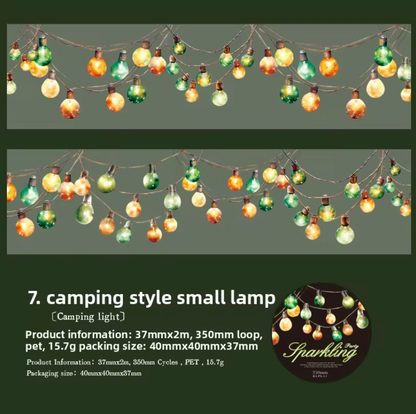 Washi Tape Ancho Luces Holografico