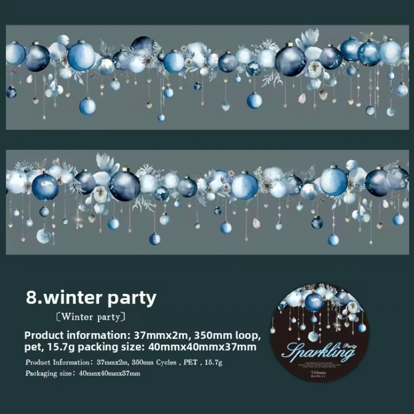 Washi Tape Ancho Luces Holografico