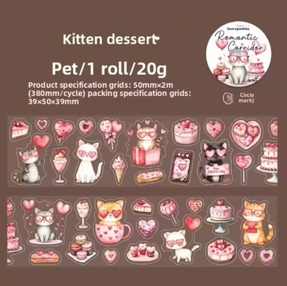 Rollo de stickers Romanticos