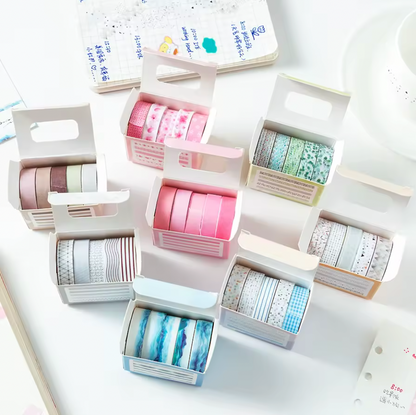 5 Rollos de Washi Tapes delgados