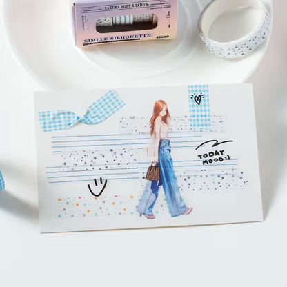 5 Rollos de Washi Tapes delgados
