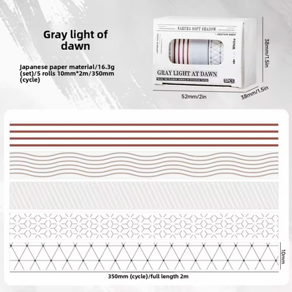 5 Rollos de Washi Tapes delgados