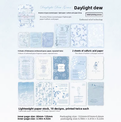 30 Papeles Cartulinas Embossed con relieve