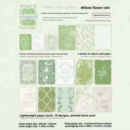 30 Papeles Cartulinas Embossed con relieve