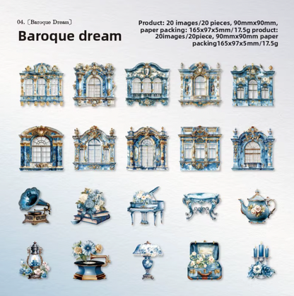 20 Cartulinas Vintage Puertas & ventanas